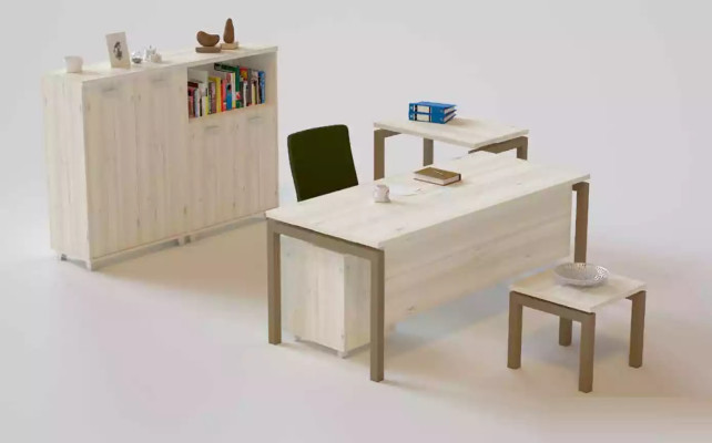 Mobilier de bureau Bureau Commode Table console Table basse 2x Armoire de classement