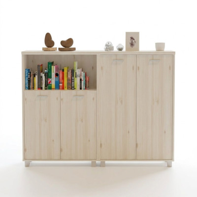 Armoire de classement en bois Mobilier de bureau moderne Armoire à documents blanche Commode