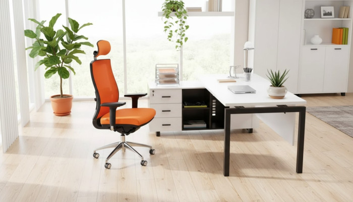 bureau d'angle blanc exclusif Tables de bureau Meubles de table de bureau Meubles de table
