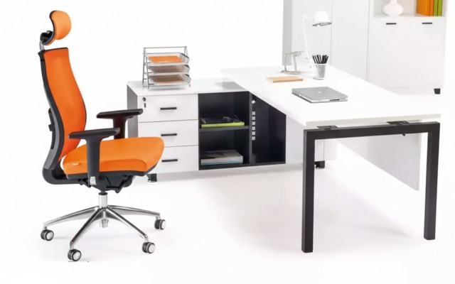 bureau d'angle blanc exclusif Tables de bureau Meubles de table de bureau Meubles de table