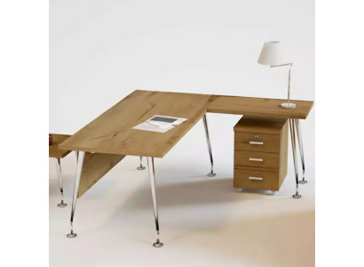 Meubles de bureau classiques, bureau d'angle, table de travail, meubles en bois.