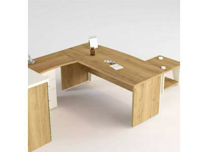Bureau d'angle brun exclusif de design de bureau de bureau de salle d'étude de meubles
