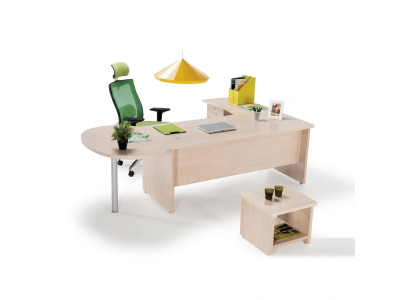Ensemble de mobilier de bureau moderne avec bureau d'angle et commode : l'efficacité rencontre le style.