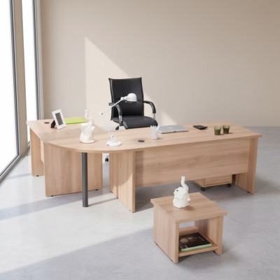 Bureau d'angle Table Mobilier Commode Mobilier de bureau Cabinet d'avocats Mobilier 3 pièces