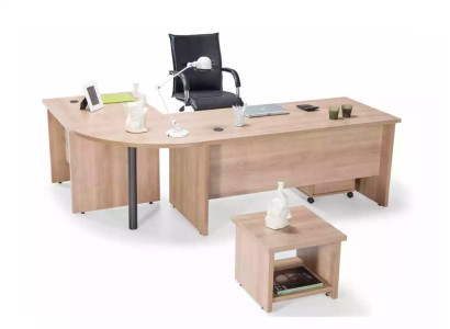 Bureau d'angle Table Mobilier Commode Mobilier de bureau Cabinet d'avocats Mobilier 3 pièces