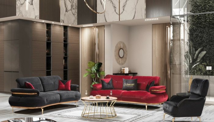 Ensemble de meubles de salon moderne Canapé Fauteuil moderne 3 pièces