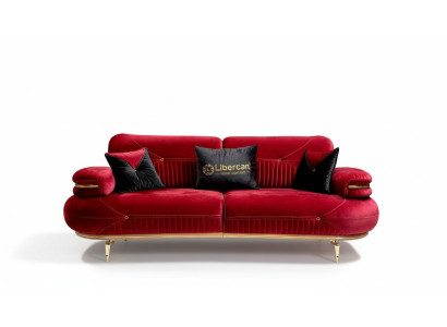 exclusif 3 places canapé tissu siège moderne meubles en textile couleur rouge nouveau
