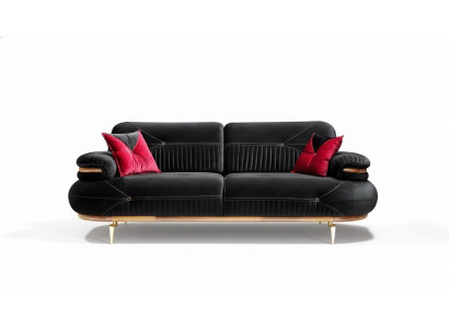 canapé 3 places exclusif, design textile moderne pour le salon