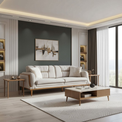 Canapé de luxe blanc moderne de haute qualité pour salon nouveau