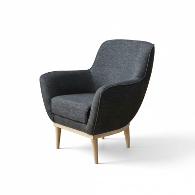 Gris exclusif tissu Fauteuil Rembourrage Mobilier Fauteuil une place Salon