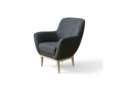 Gris exclusif tissu Fauteuil Rembourrage Mobilier Fauteuil une place Salon