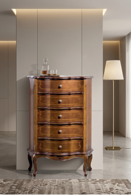 Console à tiroirs de commode en bois brun classique de luxe