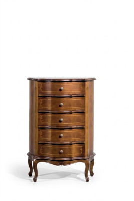 Console à tiroirs de commode en bois brun classique de luxe