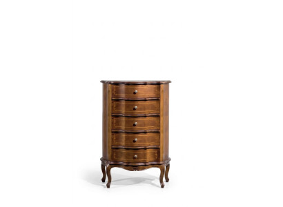 Console à tiroirs de commode en bois brun classique de luxe