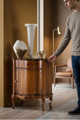 Classique commode marron Mobilier de chambre Meuble de console latérale de designer.