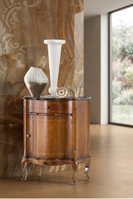 Classique commode marron Mobilier de chambre Meuble de console latérale de designer.