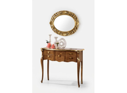 Console classique R Table en bois brun Salon Mobilier de designer