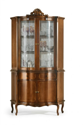 Vitrine en bois de haute qualité, vitrine de luxe Armoire classique Design Mobilier marron