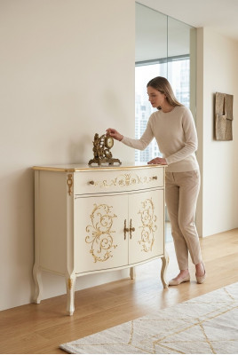Classique s Buffet blanc Meuble en bois Designer Commode Salon neuf