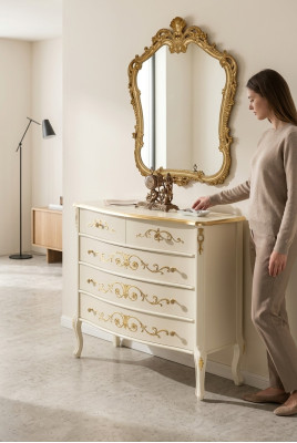 Salle de séjour classique blanche en bois Commode Console Tiroirs nouveau design