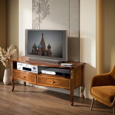 Classique r Armoire TV Mobilier de salon Meuble TV Bas en bois Conception nouvelle