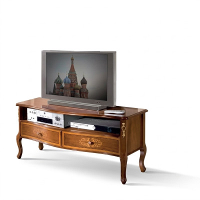 Classique r Armoire TV Mobilier de salon Meuble TV Bas en bois Conception nouvelle