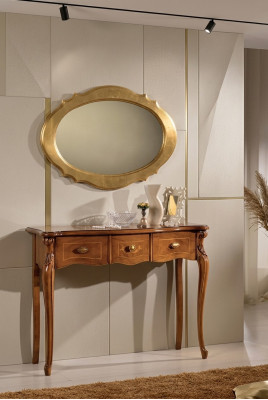 Table de console marron Coiffeuses Meubles de chambre en bois Design de luxe