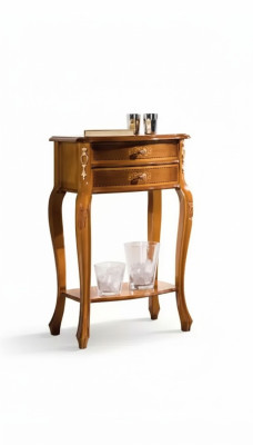 Table d'appoint classique en bois, console de haute qualité avec tiroirs de rangement