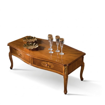 Table basse en bois brun classique de design de luxe avec tiroir nouvelle