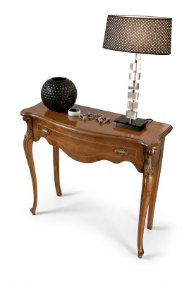Table de console de luxe brune avec tiroir, nouveau design de meubles en bois pour chambre.