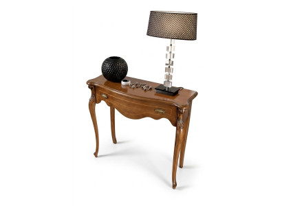 Table de console de luxe brune avec tiroir, nouveau design de meubles en bois pour chambre.