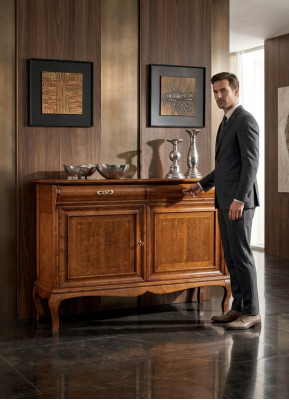 Classique s Buffet Marron Commode de salon Étagères de luxe Mobilier neuf