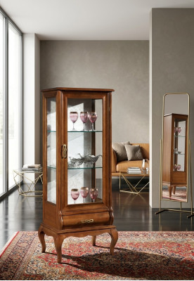 Meubles en bois Vitrine en verre Armoires Salle de séjour Meubles classiques Vitrine Armoire