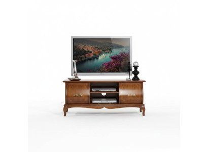 Meuble télé bas marron en TV classique Meuble bas luxe Conception de meubles de salon