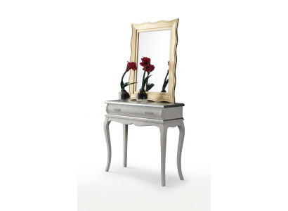 Table console de designer blanc - Table en bois classique pour meubles de chambre.