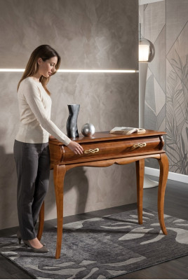Table r Console classique meubles en bois table de rangement de luxe Chambre