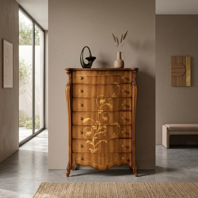Luxueux coffre en bois de style classique pour le nouveau mobilier de salon