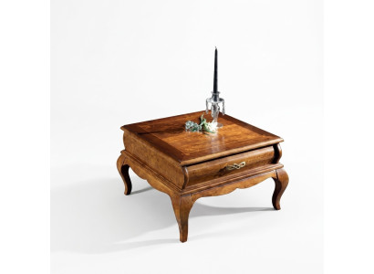 Table basse de salon classique avec tiroir, meuble en bois de design de style nouveau