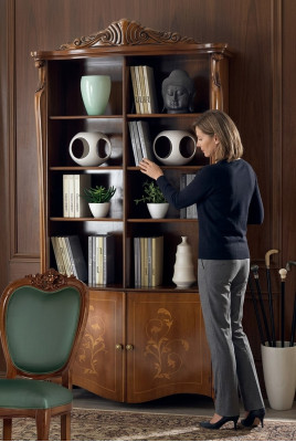 Salon Étagère de livres Classique marron Mobilier étagères en bois