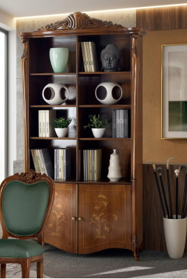 Salon Étagère de livres Classique marron Mobilier étagères en bois
