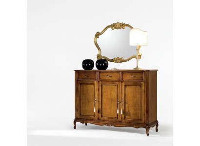Buffet armoire en bois marron Style classique Salon Commode Commodes