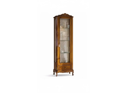 Armoire classique brune avec tiroirs en verre Designer en bois neuf