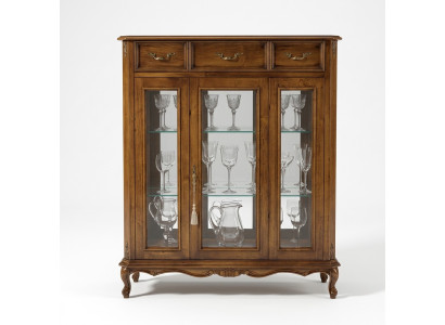 Conception de meubles classiques - Vitrine en verre brun, élégante, luxueuse et neuve.