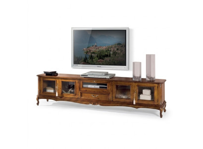 Meubles exclusifs de style classique en bois luxueux pour téléviseur.