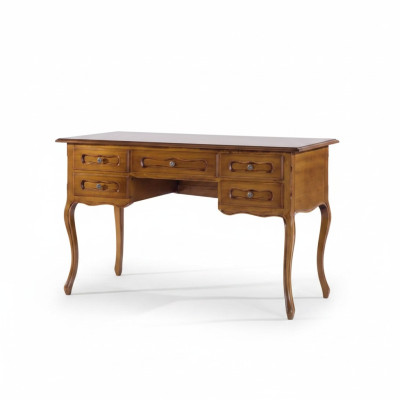 Bureau en bois de luxe marron, mobilier de bureau classique pour une salle d'étude.