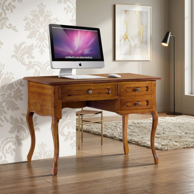 Classique Bureau Meubles en bois Marron Salle d'étude Tiroirs de meubles