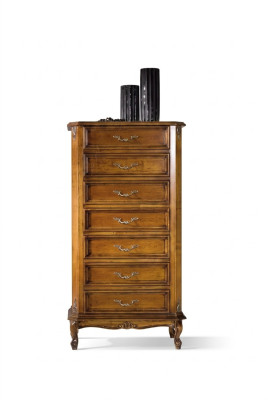 Grande commode classique en bois marron Armoire de rangement Meuble en bois neuf