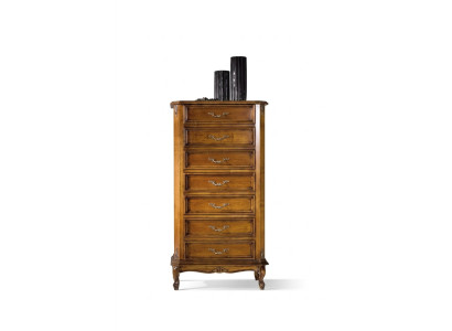 Grande commode classique en bois marron Armoire de rangement Meuble en bois neuf