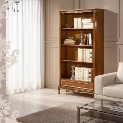 Étagère pour le salon Meuble classique brun en bois étagères