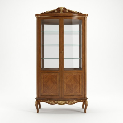 Vitrine de luxe Meubles fantaisie Armoires de garde-robe Vitrines en verre bois Cabinets